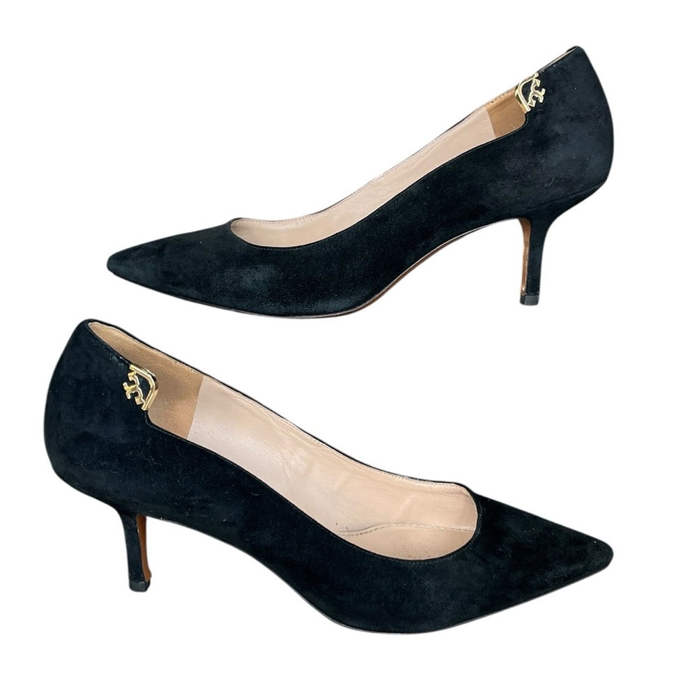Tory Burch Elizabeth pointed-toe pump in black suede
